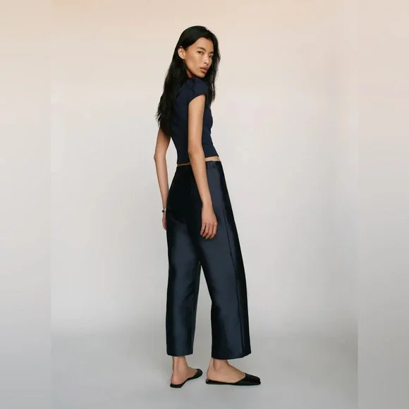 Reformation Olina Cropped Pant Blue - Size S
